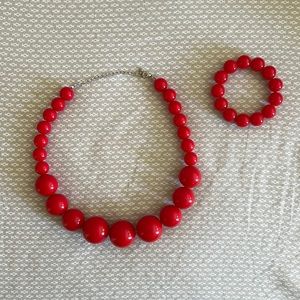 Harry Styles Inspired Red Chunky Bead Necklace
